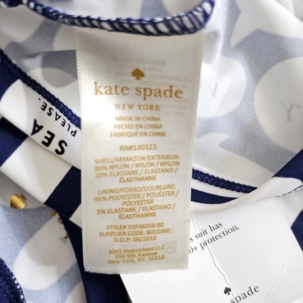 New Kate Spade New York Kids Speech Bubble-Print UPF 50+ Rash Guard NWT 12 Month